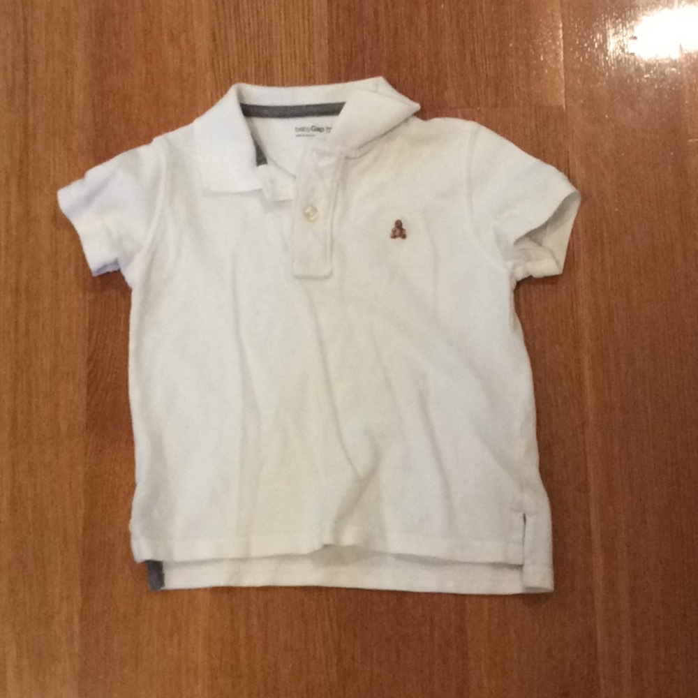 BabyGap - White Collared T-Shirt - Size 3T
